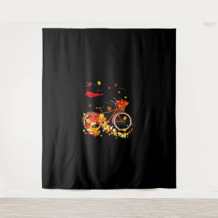 Tapiz Black Cat Autumn Funny Fall Cyclover