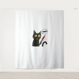 Tapiz Black Cat Halloween Disstuve Witchcraft Spider Web