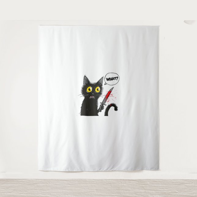 Tapiz Black Cat Halloween Disstuve Witchcraft Spider Web (Anverso)