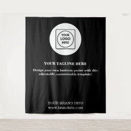 Tapiz Black Modern Corporate Event Logo Display Banner