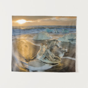 Tapiz Black Sand Beach   Jokulsarlon Islandia meridional