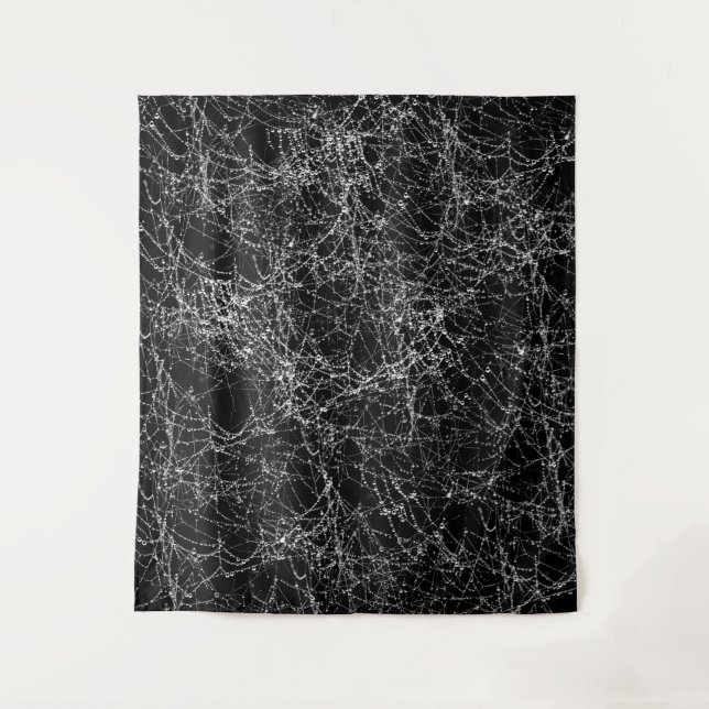 Tapiz Black & Silvery Spider Moda fiesta de Halloween (Anverso)