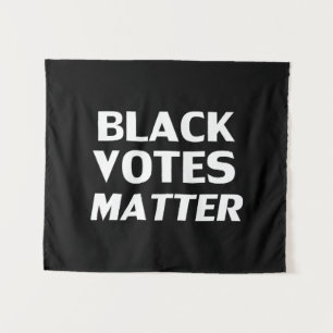 Tapiz "Black Votes Materia" blanco negro
