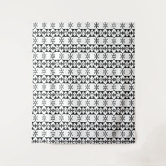 Tapiz Black & White Tribal Geometric