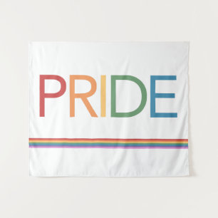Tapiz blanco arcoiris ORGULLOSO