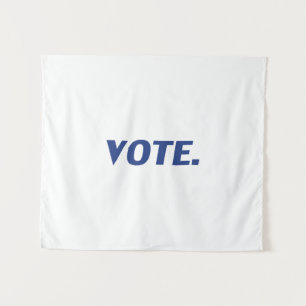 Tapiz Blanco azul "Vote"