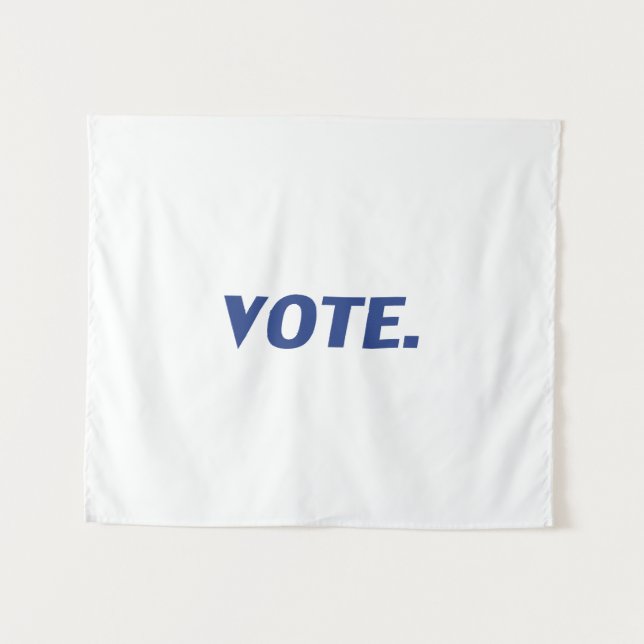 Tapiz Blanco azul "Vote" (Anverso (horizontal))