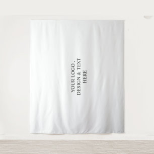 Tapiz Blanco Personalizado – Su logotipo y texto aquí