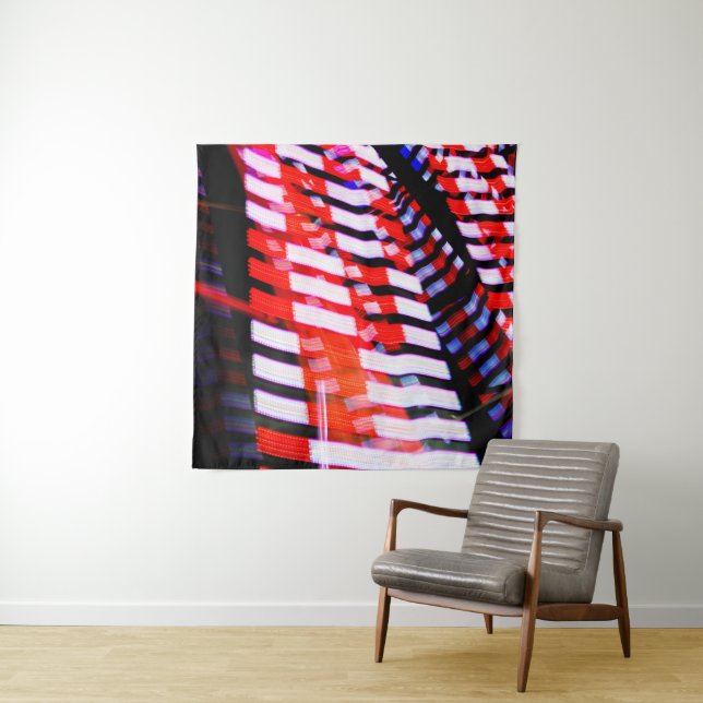 Tapiz Blanco rojo y azul (In situ)