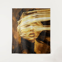 Tapiz Blindfolded Woman – Surreal Oil Art
