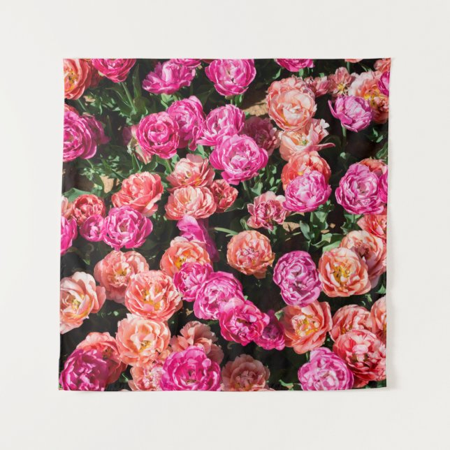 Tapiz Blooming flowers make a floral background texture (Anverso)