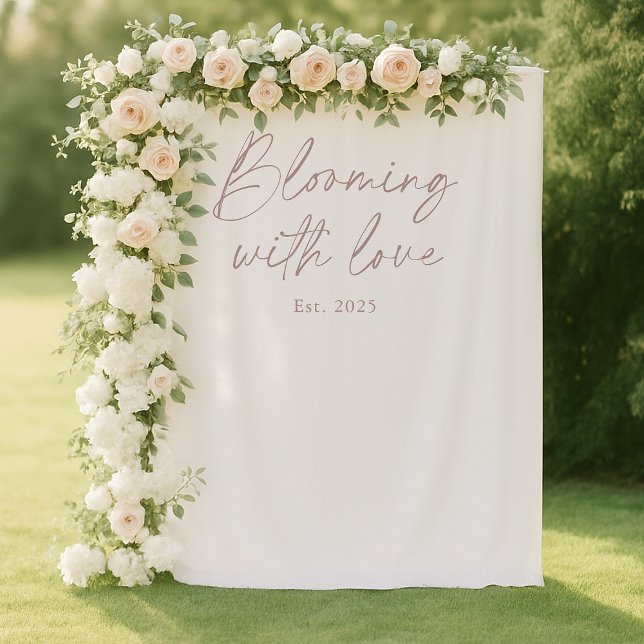 Tapiz Blooming With Love Wedding Photo Backdrop (Subido por el creador)