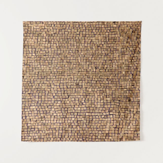 Tapiz Bloque de ladrillo marrón (Anverso)