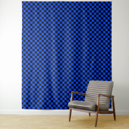Tapiz Blue and black checkerboard pattern