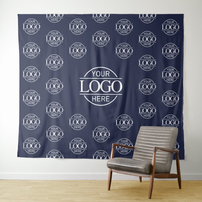 Tapiz Blue Business Logo Step & Repeat Backdrop Banner (In situ (horizontal))