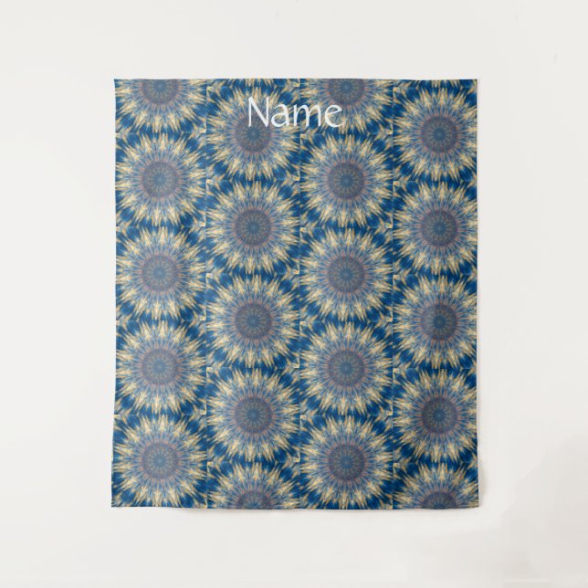 Tapiz Blue Chakra Kaleidoscope Thunder_Cove (Anverso)