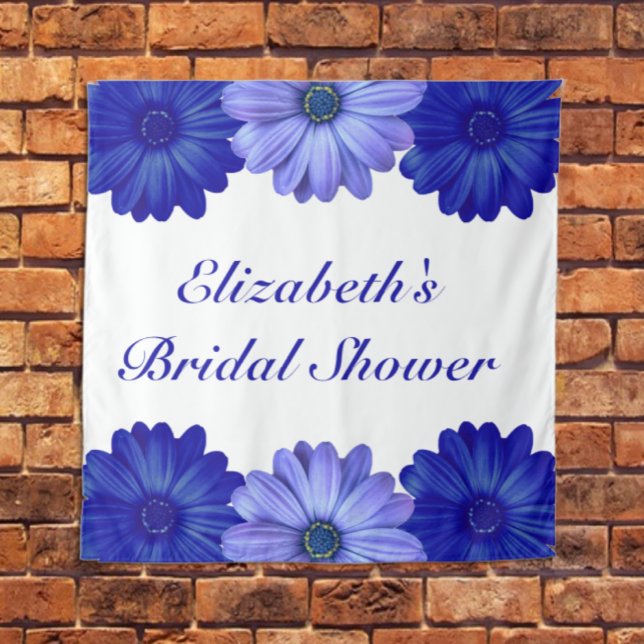 Tapiz Blue Floral Bridal Shower (Subido por el creador)