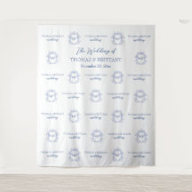 Blue French Vintage Victorian Backdrop banner