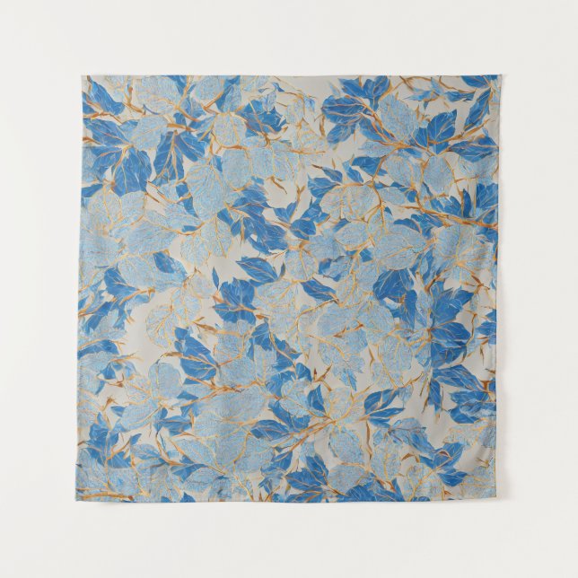 Tapiz Blue Gold Leaf (Anverso)