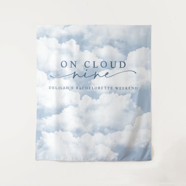 Tapiz Blue "On Cloud Nueve" Bachelorette Weekend Backend (Anverso)