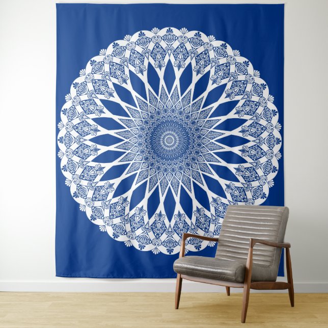 Tapiz Blue Pacific Tristyns Mandala (In situ)