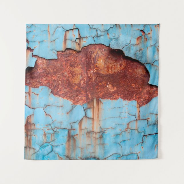 Tapiz Blue paint and rust texture old, paint, texture, a (Anverso)
