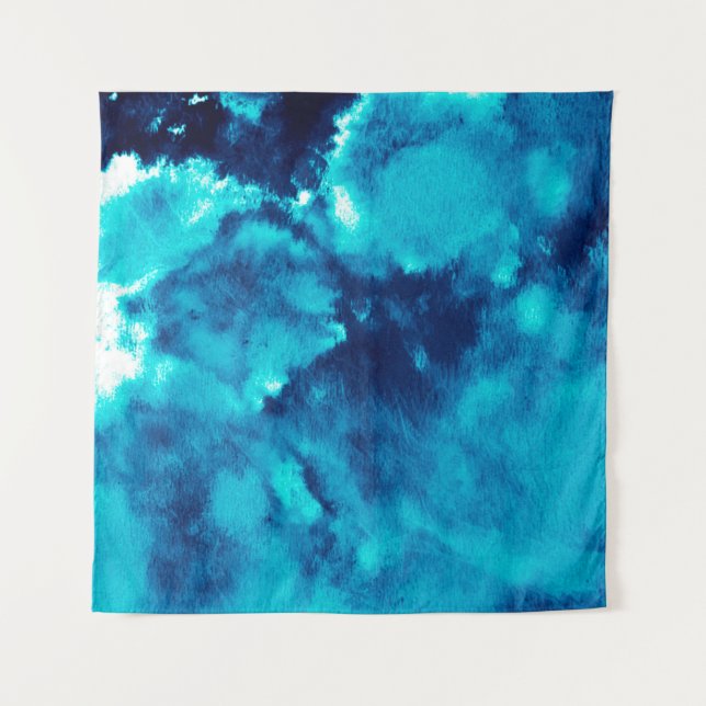 Tapiz Blue Phantom Fashion Patterns Dirty Plash Watercol (Anverso)