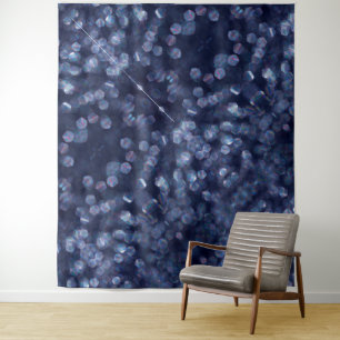 Tapiz Blue Sparkle Bokeh Lights