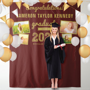 Tapiz Boceto de graduación 2026 Telón de fondo para 4 fo