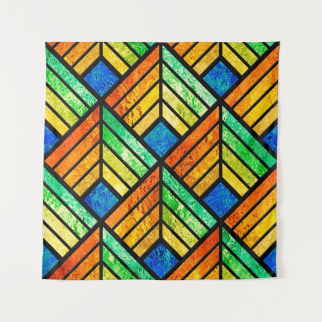 Tapiz Boceto de una vidriera. Patrón continuo (Anverso)