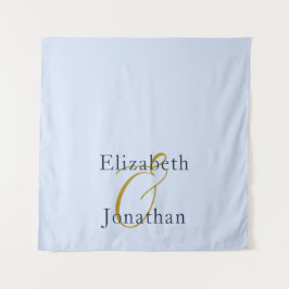 Tapiz Boda azul opulento