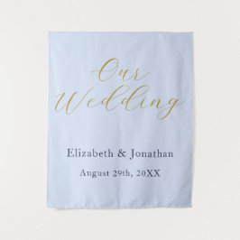 Tapiz Boda azul opulento