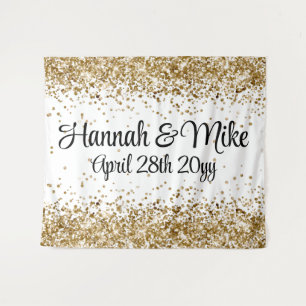 Tapiz Boda Blanco personalizado Fondo Foto Prop.