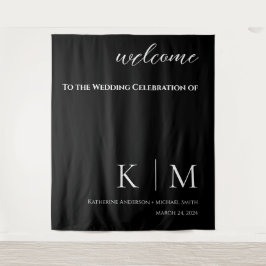 Tapiz Boda blanco y negro-