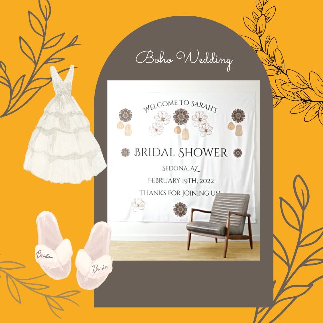 Tapiz Boda Boho Floral Rústica Chic  (Subido por el creador)