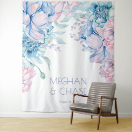 Tapiz Boda | Cielos azules y peonetas rosadas de búfalo