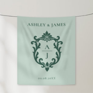 Tapiz Boda con Escudo Ornate Vintage Verde