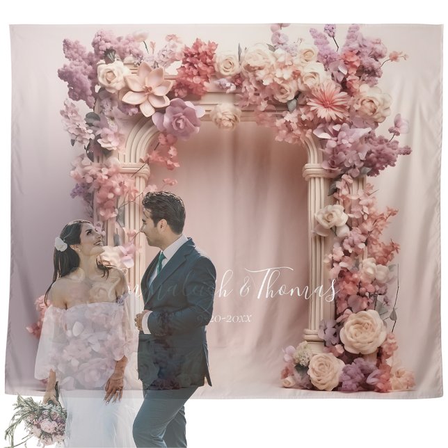 Tapiz Boda de arco floral de moda fondo (Subido por el creador)