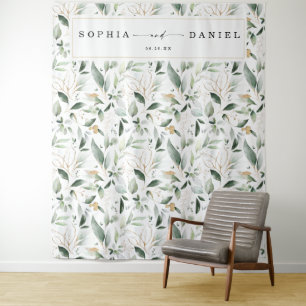 Tapiz Boda de color de agua verde foto fondo de aplicaci