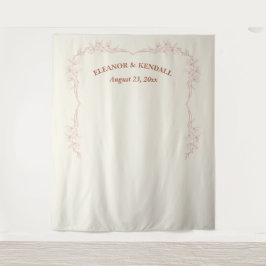 Tapiz Boda de flores sin tiempo Fondo de la caja de foto