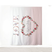 Boda de fondo de amor para selfie gradiente rosado