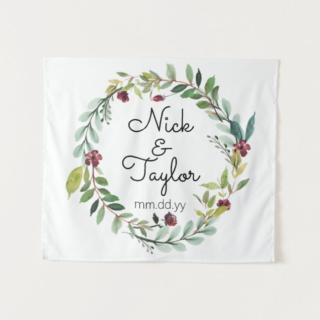 Tapiz Boda de la vegetación en caída atrás, Boho Fall Ph (Anverso (horizontal))