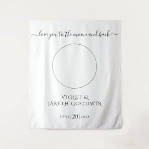 Tapiz Boda de luna de sol celeste