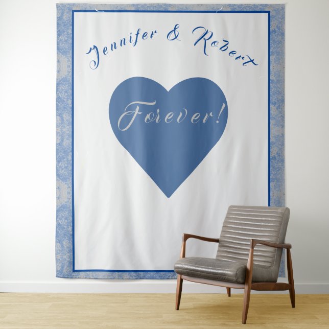 Tapiz Boda de mármol azul y gris (In situ)