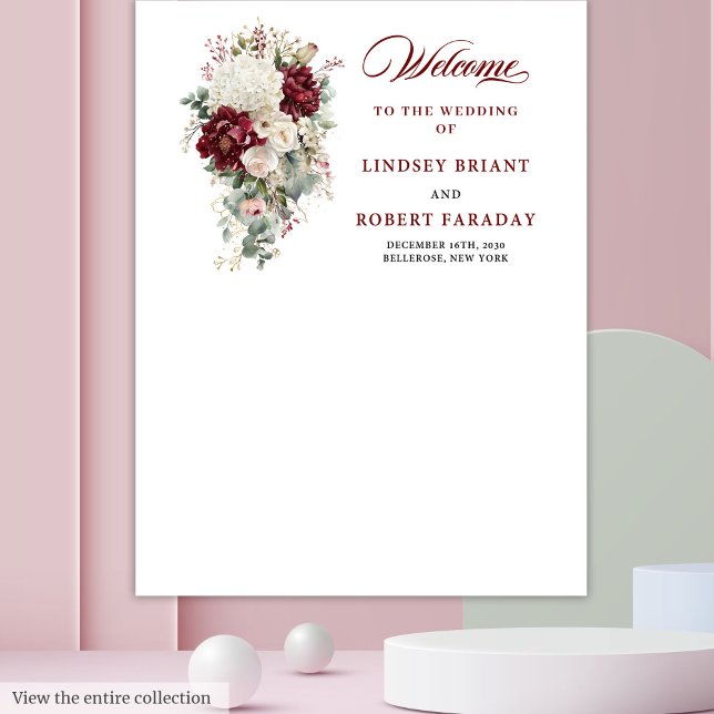 Tapiz Boda de Moda Rústica Boho Borgoña Foto de fondo (Rustic Chic Boho Burgundy Wedding Photo Backdrop)