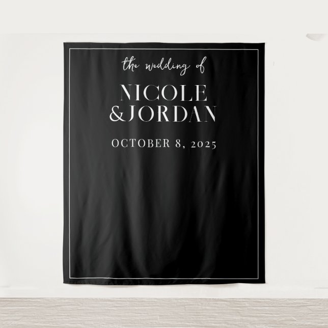 Tapiz Boda de Moda simple moderno (Anverso)