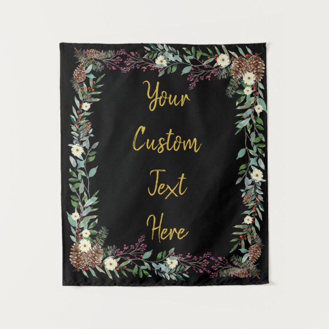 Tapiz Boda de navidades fondo, cabina fotográfica de rec (Anverso)