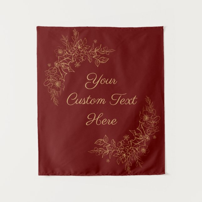 Tapiz Boda de navidades fondo, cabina fotográfica de rec (Anverso)