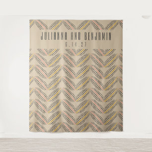 Tapiz Boda elegante Art Deco Beige - Fondo fotográfico