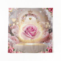 Boda elegante mural de rosa rosa #1